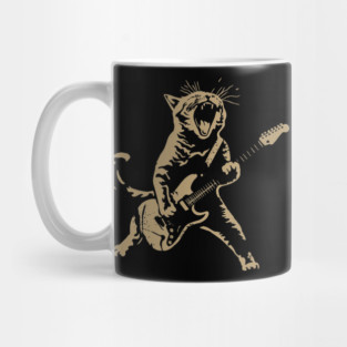 Funny Play Cat Guitar - Yo Dawg I Heard You Like Cat Meme Music Humor Trends Mug
