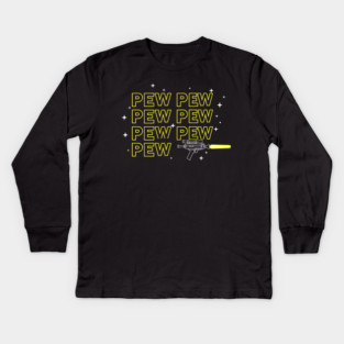 Pew Pew Pew Shooter Kids Long Sleeve T-Shirt
