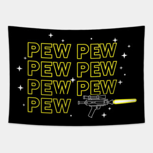 Pew Pew Pew Shooter Tapestry