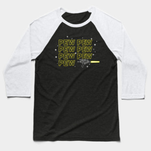 Pew Pew Pew Shooter Baseball T-Shirt
