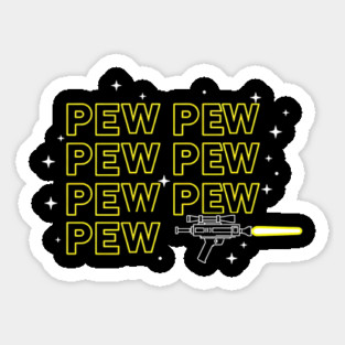 Pew Pew Pew Shooter Sticker