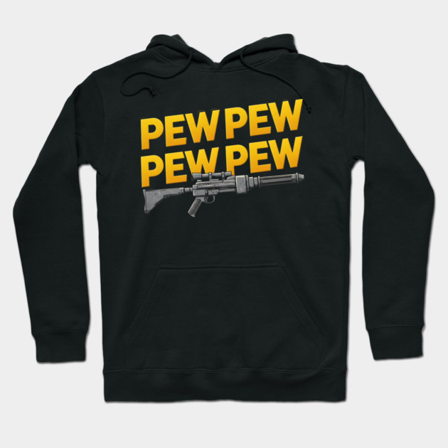 Blaster Pew Pew Pew Hoodie by Silly Me Studio