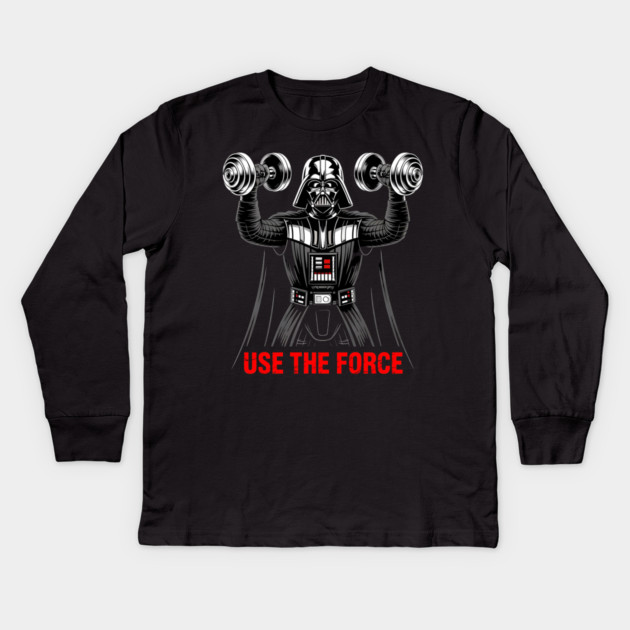 Use the Force | Workout Kids Long Sleeve T-Shirt by Silly Me Studio
