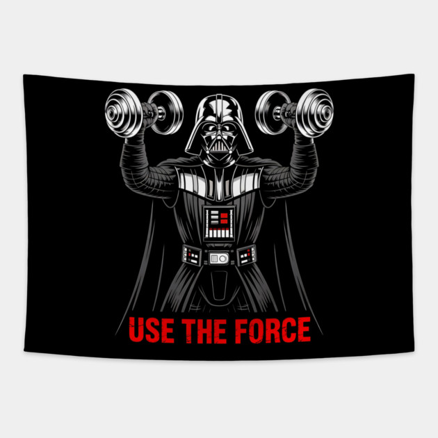 Use the Force | Workout Tapestry by Silly Me Studio
