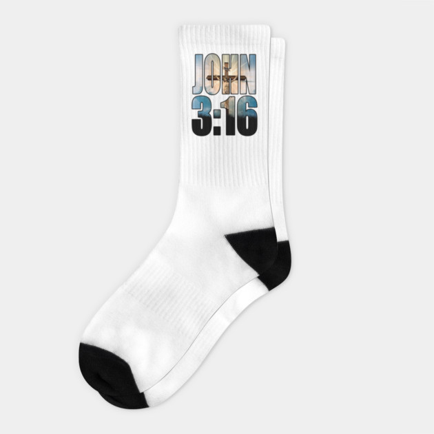 John 3 16 Christian Salvation Gift Socks by Douglas's Store 3