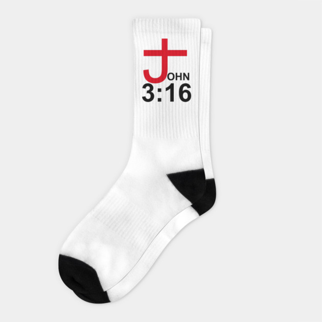For God So Loved The World That He Gave His One And Only Son John Socks by Douglas's Store 3