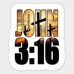 John 3:16 Christian Salvation Gift Sticker
