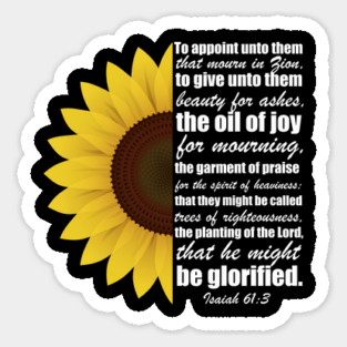 Isaiah 61: 3 Beauty For Ashes Christian Gift Magnet
