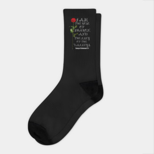 Song of Solomon 2:1 Rose of Sharon  Lily Of The Valleys Socks