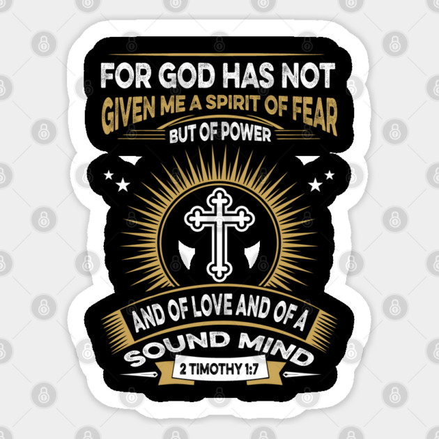 For God Has Not Given Us A Spirit Of Fear 2 Timothy 1:7 Christian Gift Sticker by Douglas's Store 3