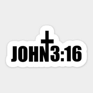 John 3:16 Christian Salvation Gift Sticker