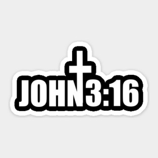 John 3: 16 Christian Gift Sticker