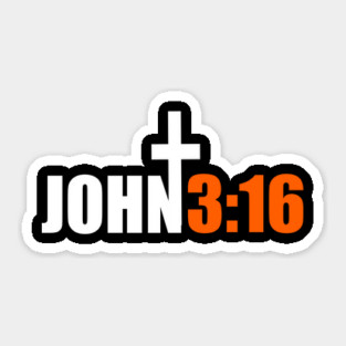 John 3: 16 Christian Gift Sticker