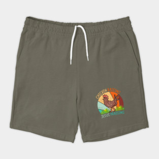 Chicken Raising Jesus Praising Shorts