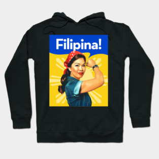 Strong Women, Filipino American Filipina Rosie the Riviter Hoodie