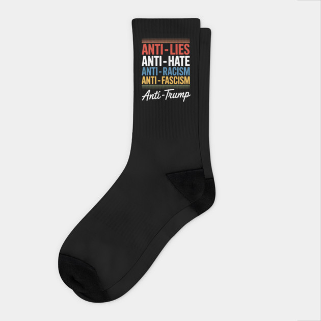 Anti-Trump Socks by Creatifly Graphic Tees