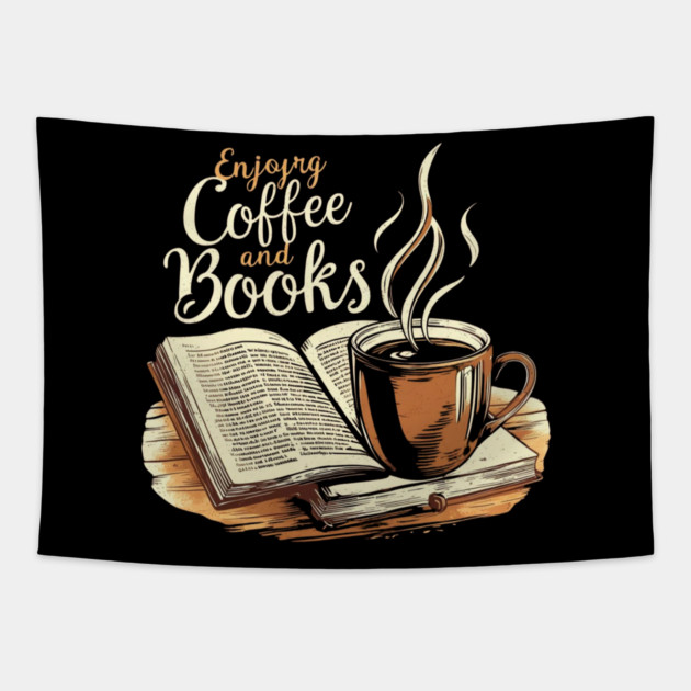 The Comfort of Coffee and Books Tapestry by SR8891