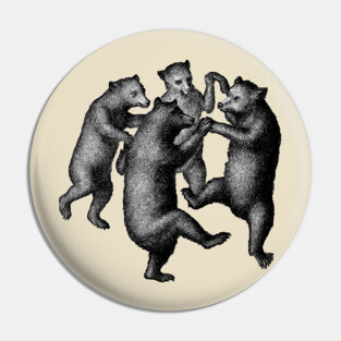 Frolicking Bears Pin
