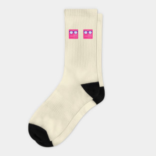 Nerdy Romantics Podcast Pink Logo Socks