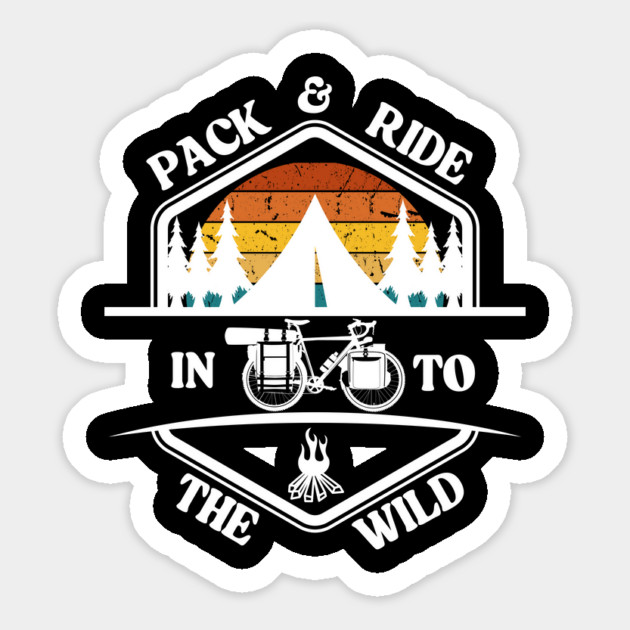 Pack and Ride Into the Wild – Bikepacking & Camping Adventure Shirt Magnet by Hobby Helpers Merch