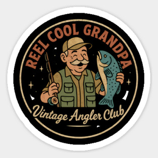 Reel Cool Grandpa – Funny Fishing Shirt for Grandpas Sticker