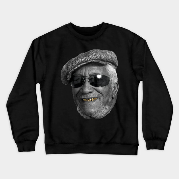 Fred Sanford Gold Grillz Crewneck Sweatshirt by UrbanLifeApparel