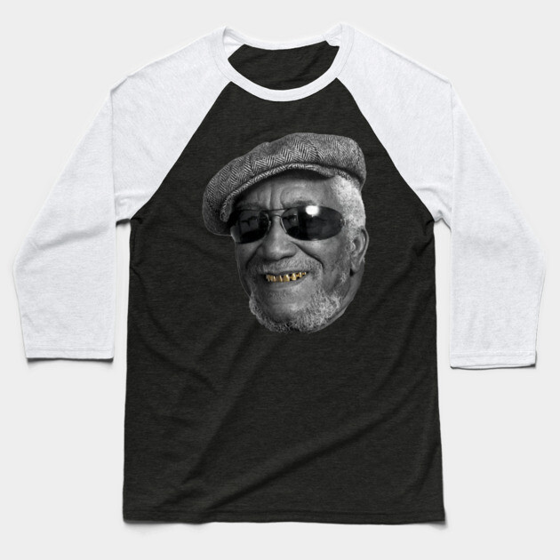 Fred Sanford Gold Grillz Baseball T-Shirt by UrbanLifeApparel
