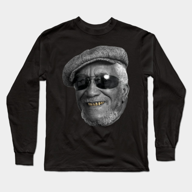 Fred Sanford Gold Grillz Long Sleeve T-Shirt by UrbanLifeApparel