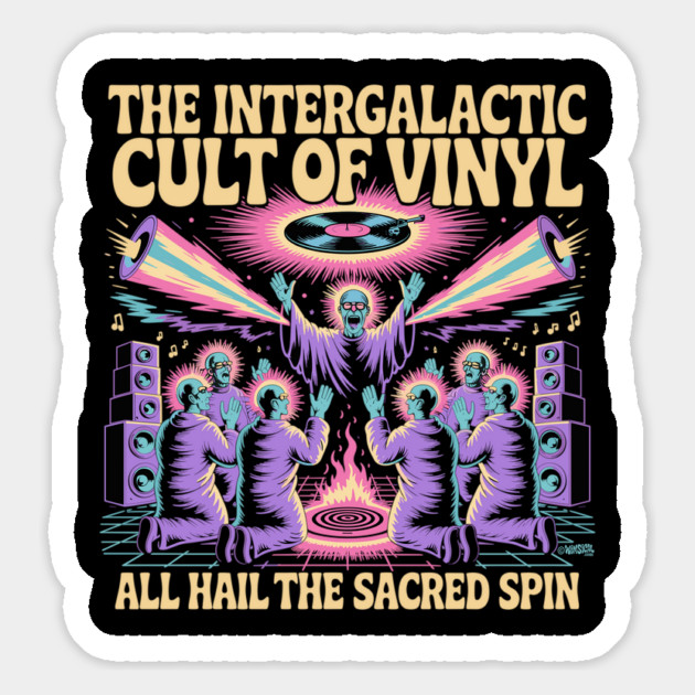 The Intergalactic Cult Of Vinyl Magnet by Cosmo Gazoo