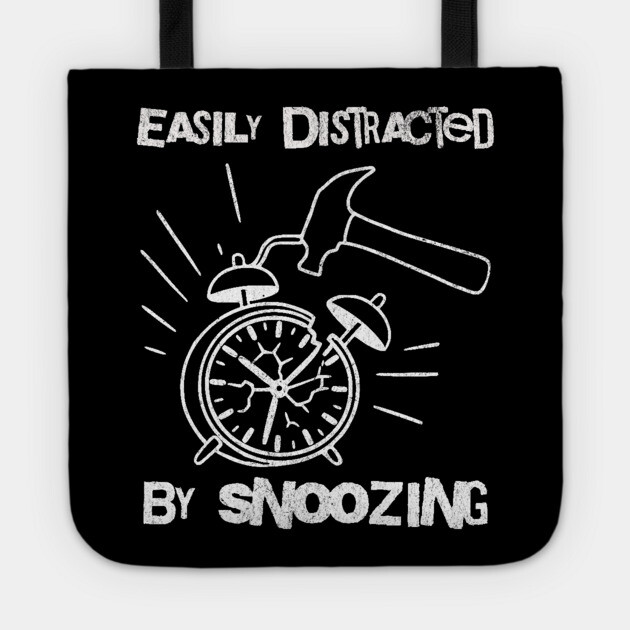 Easily Distracted by Snoozing Tote by DonWillisJrArt