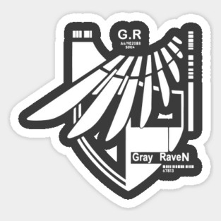 Gray Raven Logo Sticker