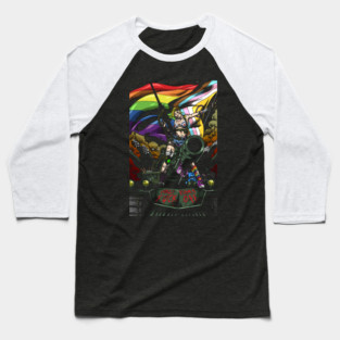 Tank Girl pride flag anarchist gay lesbian trans bisexual Baseball T-Shirt