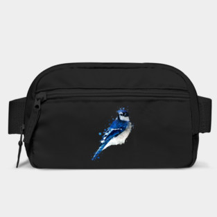 Dramabite Watercolor blue jay bird artistic animal painting Bag