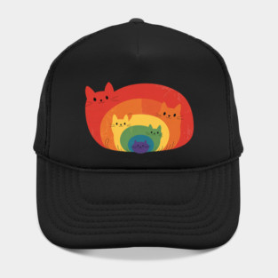 Gay Rainbow Cats In Cats LGBT Flag Pride Month Hat