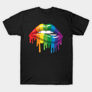 LGBTQ Rainbow Lip Gay Pride T-Shirt