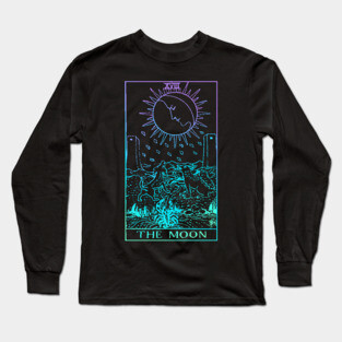 The Moon Tarot Card Long Sleeve T-Shirt
