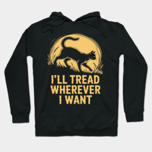 Cat Lover I'll Tread Wherever Want Funny Cat Snake Hoodie