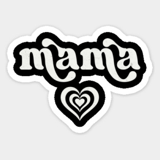 Retro Mama Heart Magnet