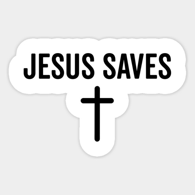 Jesus Saves Sticker by Frank Ring
