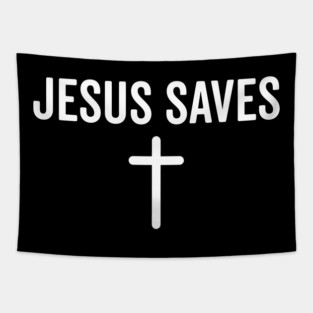 Jesus Saves Tapestry