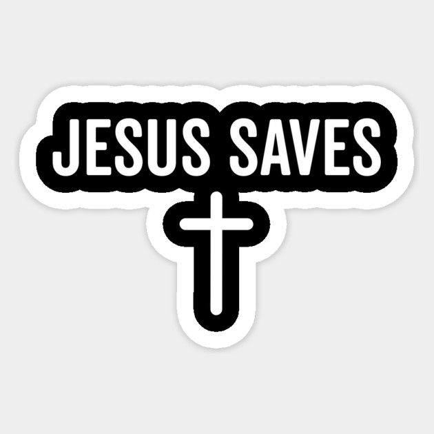 Jesus Saves Sticker by Frank Ring