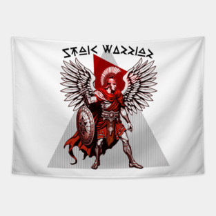 Stoic Warrior Angel Tapestry