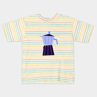 Blue Moka Pot Kids T-Shirt