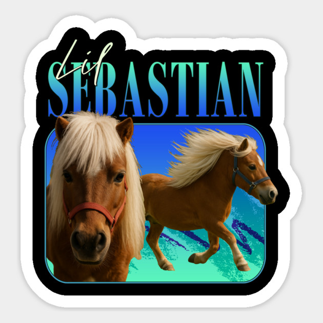 Retro Sunset Series  - Lil' Sebastian: Hooves of Legend Magnet by Tv Moments