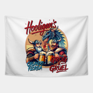 Hooligan's in the Isle GroG and Gruel Fast Service Tapestry