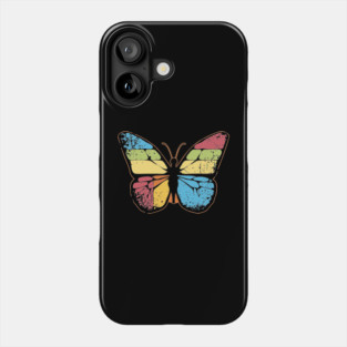 Retro Butterfly – Vintage Color Pop Nature Art Phone Case