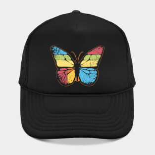 Retro Butterfly – Vintage Color Pop Nature Art Hat