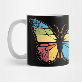 Retro Butterfly – Vintage Color Pop Nature Art Mug