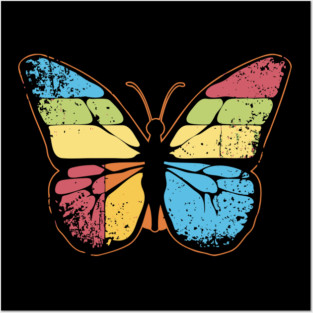 Retro Butterfly – Vintage Color Pop Nature Art Posters and Art