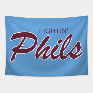 Retro Fightin' Phils Powder Blue Baseball Phillies Tapestry